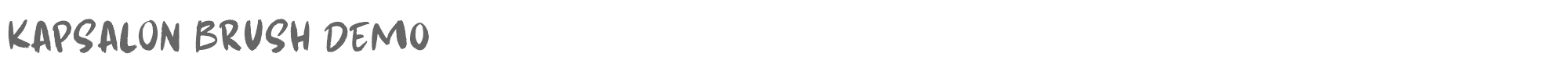 Sample characters Kapsalon Brush Font